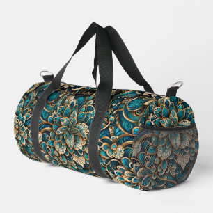 Sac De Sport Floral Peacock Blue Mandala