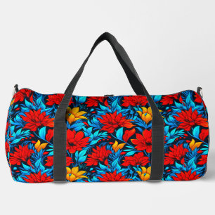 Sac De Sport Floral Rouge jaune Fleurs Motif-13075