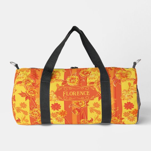 Sac De Sport Florence Floral jaune et orange (Recto)