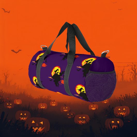 Sac De Sport Flying Witch with full moon