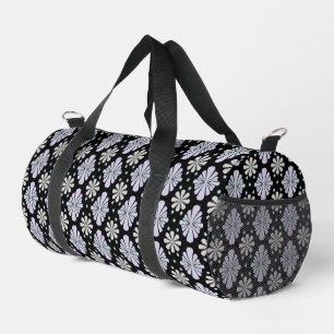 Sac De Sport Formes florales pastel sur fond noir