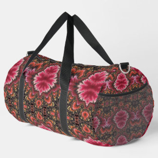 Sac De Sport Fractal Abstrait au Regard de Fleurs Rose Douces e