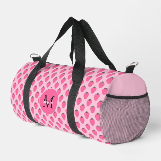Sac De Sport Fraises roses, mignonnes filles customisées (Coin droit)