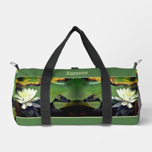 Sac De Sport Frog Amiring Water Lily Personalized (Recto)