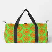 Sac De Sport Fun Boho Lime Vert & Orange Motif d'été (Recto)