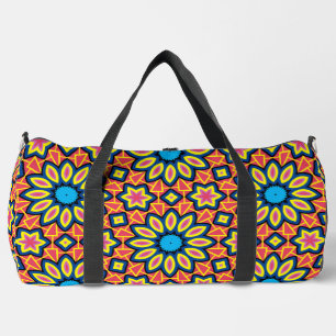 Sac De Sport Fun Gras Coloré Géométrique Motif Fleur Rétro