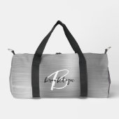 Sac De Sport Glam Silver Métal brossé Noir Blanc Monogramme (Recto)