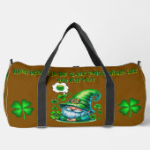 Sac De Sport Gnome mignonne St Patrick dormant sur marron | (Recto)