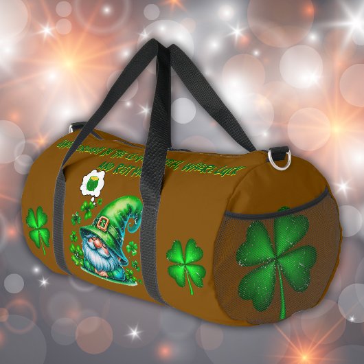 Sac De Sport Gnome mignonne St Patrick dormant sur marron |