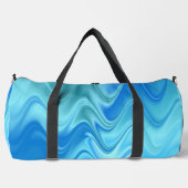 Sac De Sport Grand Abstrait Bleu Ondulé (Recto)