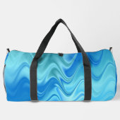 Sac De Sport Grand Abstrait Bleu Ondulé (Verso)