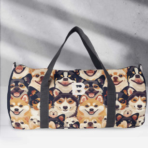 Sac De Sport grand chien coloré, monogramme animal motif