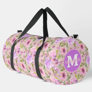 Sac De Sport Grand floral roses roses lavande rose violet