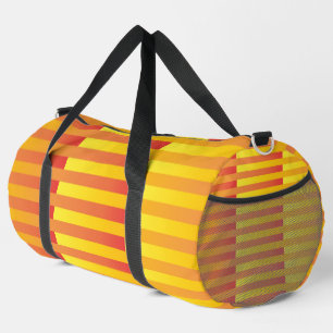 Sac de sport grand format à motif rayé jaune orang