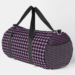 Sac de sport grand modèle à motif tissé noir et vi