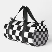 Sac De Sport Gras Classic Retro Noir et Blanc À damiers (Coin droit)