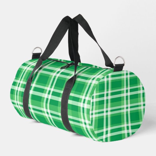 Sac De Sport Green And White Plaid (Coin gauche)