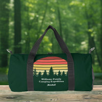 Green Forest Sunset Camping Trip Personnalisable