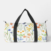 Sac De Sport Green Orange Watercolor Wildflower  (Recto)