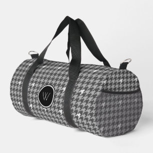 Sac De Sport Gris à accents argentés en pied-de-poule