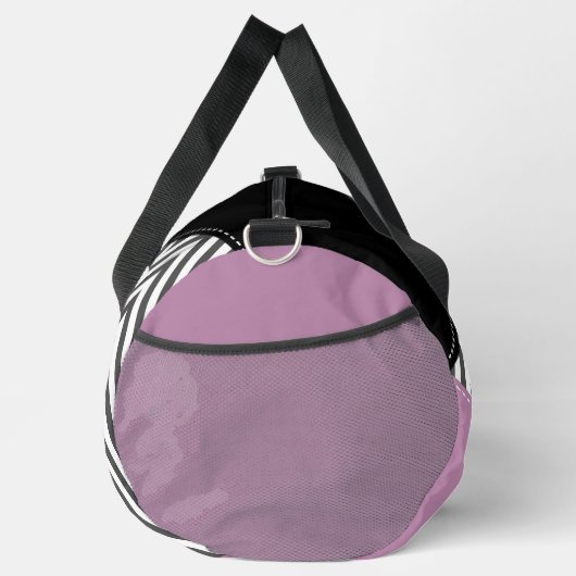 Sac De Sport Gris Zigzag, Gris Chevron, Motif Zigzag, Violet (Droite)