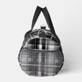 Sac De Sport Grund Black Blanc Flannel Plaid Tartan Design (Droite)