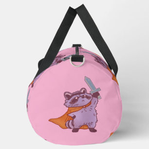 Sac De Sport Guerrier Raton Laveur Fantastique Mignon avec Épée