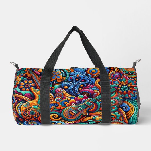 Sac De Sport Guitares en mandala style batik (Recto)
