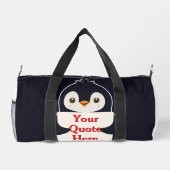 Sac De Sport Happy penguin holding a sign to personalize (Verso)