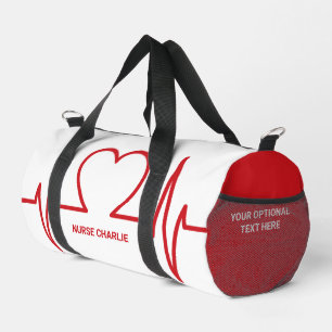 Sac De Sport Heart EKG nom et profession personnalisés