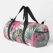Sac De Sport Hibiscus rose à impression tropicale (Coin droit)