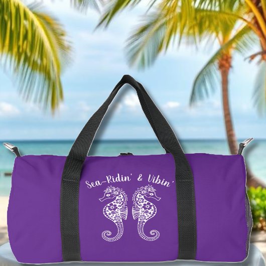 Sac De Sport Hippocampe-pêcheur Coeur Hawaïen-violet