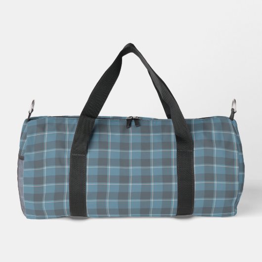 Sac De Sport Hoki Blue and Shuttle Gray Plaid (Verso)