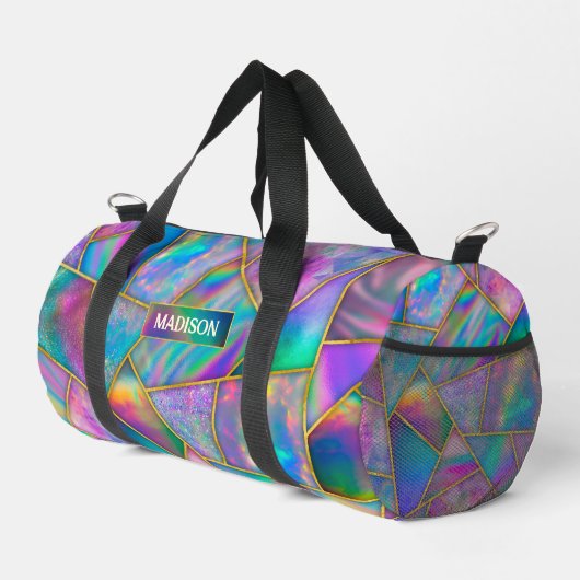 Sac De Sport Holographe élégant chic faux or (Coin droit)