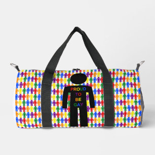 Sac De Sport Hommes gays LGBTQ Silhouette et arc-en-ciel