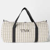 Sac De Sport Houndstooth Beige White INITIALS Preppy Chic (Recto)