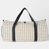 Sac De Sport Houndstooth Beige White INITIALS Preppy Chic (Verso)