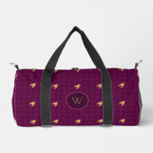 Sac De Sport Houndstooth rose avec accent or (Recto)