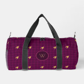 Sac De Sport Houndstooth rose avec accent or (Verso)
