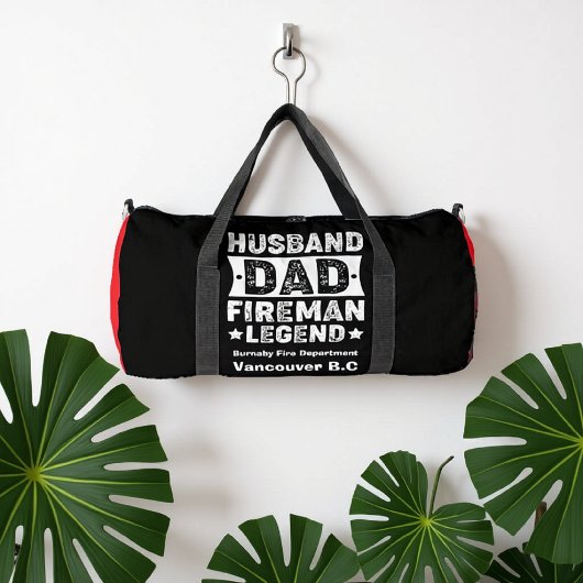 Sac De Sport Husband Dad Fireman Legend Pride