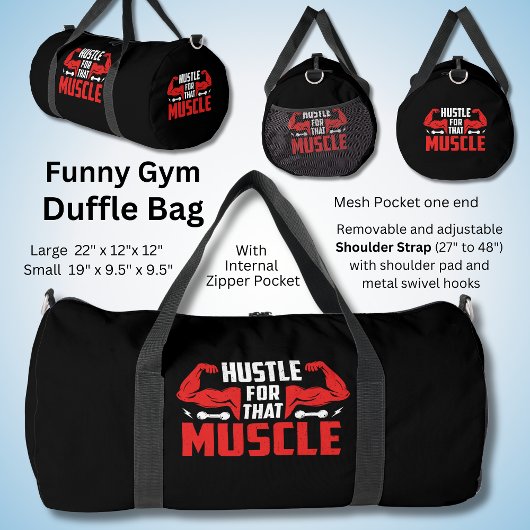 Sac De Sport Hustle pour ce Muscle sur Noir
