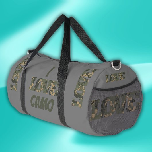 Sac De Sport I Love Camouflage Vert Brown |