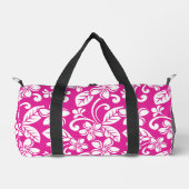 SAC DE SPORT ÎLE PLUMERIA MOTIF EN ROSE CHAUDE (Recto)