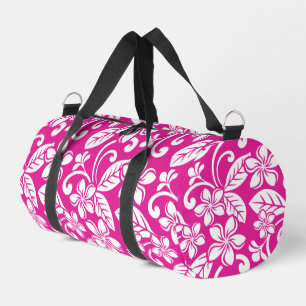 SAC DE SPORT ÎLE PLUMERIA MOTIF EN ROSE CHAUDE
