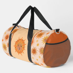 Sac De Sport Illustration de l'aquarelle orange Sun Face