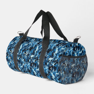 Sac De Sport Impression Camo Bleu