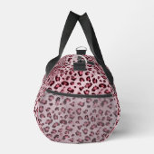 Sac De Sport Impression d'animal léopard rose avec nom et faux  (Droite)