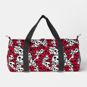 Sac De Sport Impression de motif de crâne gothique cerise