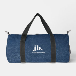 Sac De Sport Impression de texture de jeans en denim moderne Mo