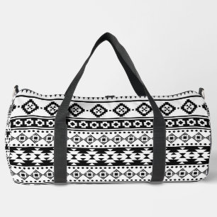 Sac De Sport Impression ethnique minimaliste noire et blanche